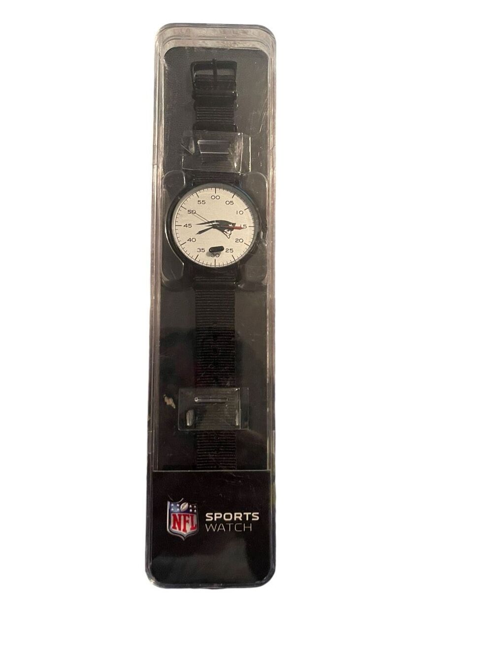 NEW NFL Mens Black Shock Resistant Analog New England Patriots Sports Watch